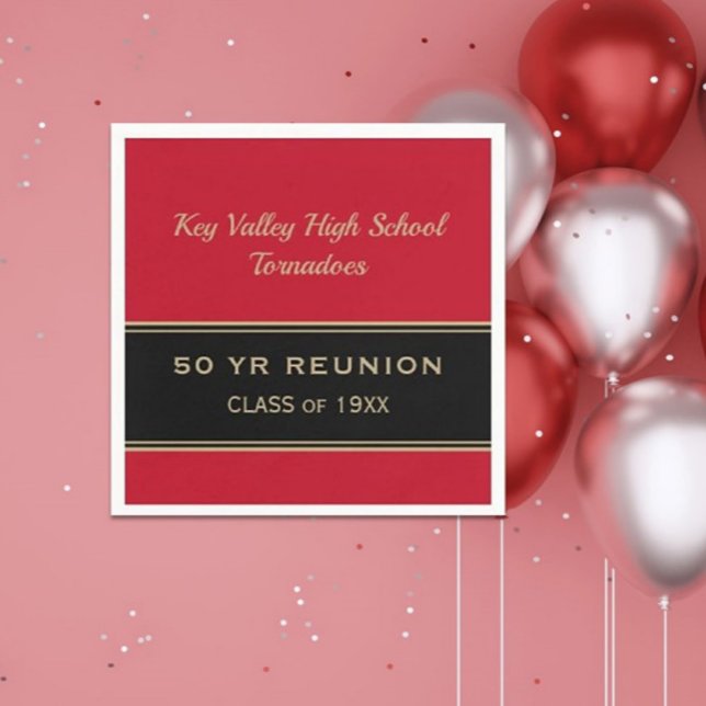 Any Year Custom Class Reunion party Paper Napkin (Creator Uploaded)
