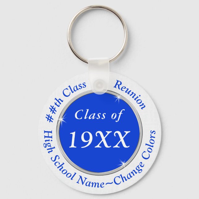 Any Year, Customizable, Class Reunion Gift Ideas, Keychain (Front)
