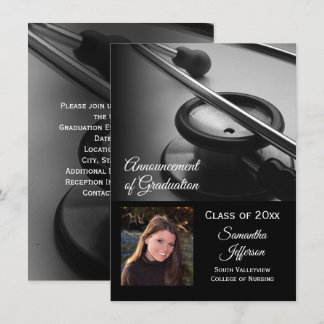 Any Year- Medical School, Nursing Photo Graduation Invitation