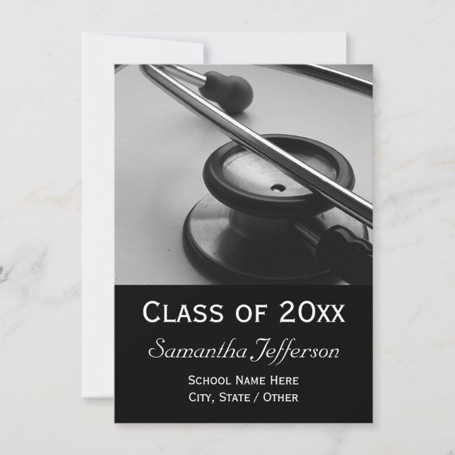 Any Year Medical School or Nursing Graduation Invitation (Front)