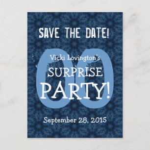 Any Year Save the Date Surprise Birthday S06 Announcement Postcard