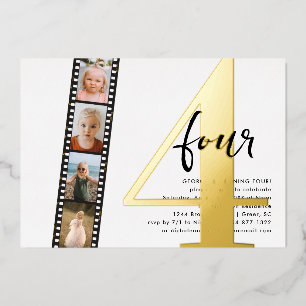 Any Year Simple 4 Filmstrip Photo Birthday Party