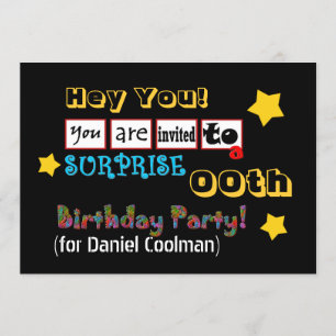 Any Year SURPRISE Birthday Party Template V02A