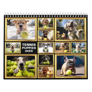 Any year 🎾 Tennis and 🐕Puppies Calendar
