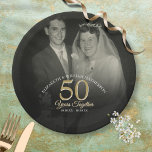 Any Year Together Wedding Anniversary Photo Paper Plate<br><div class="desc">A chic wedding photo anniversary paper plate that's perfect for any year anniversary. You can customize the colour to match your anniversary celebration. Designed by Thisisnotme©</div>