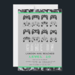 Any Year Video Games Level Up Gamer Birthday  Invitation<br><div class="desc">Any Year Video Games Level Up Gamer Birthday Invitation</div>