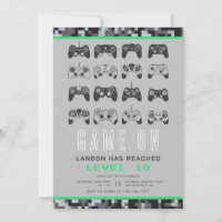 Any Year Video Games Level Up Gamer Birthday 