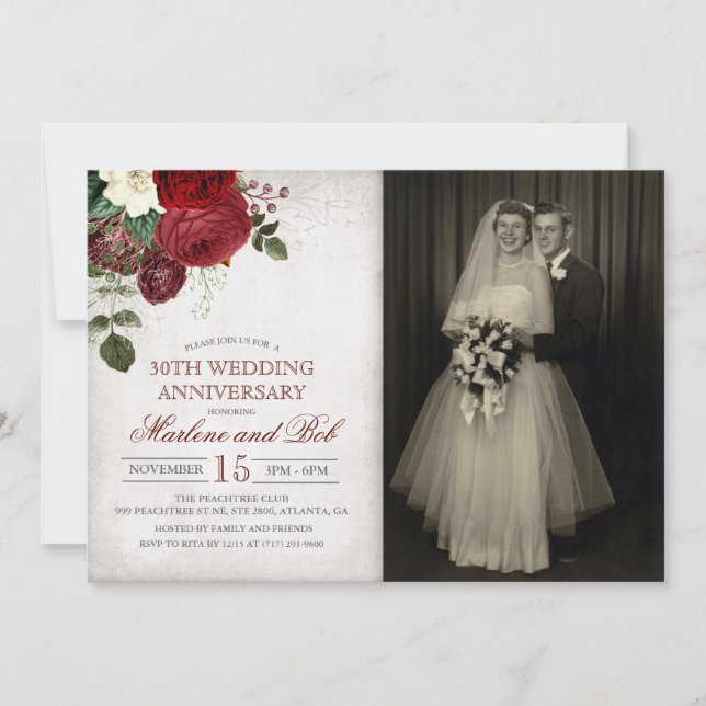 ANY YEAR - Wedding Anniversary Invitation (Front)