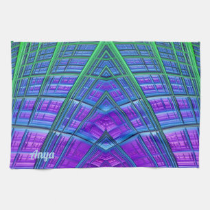 ANYA ~ Purple Green Blue ~ ORIGINAL ~ Kitchen Towel