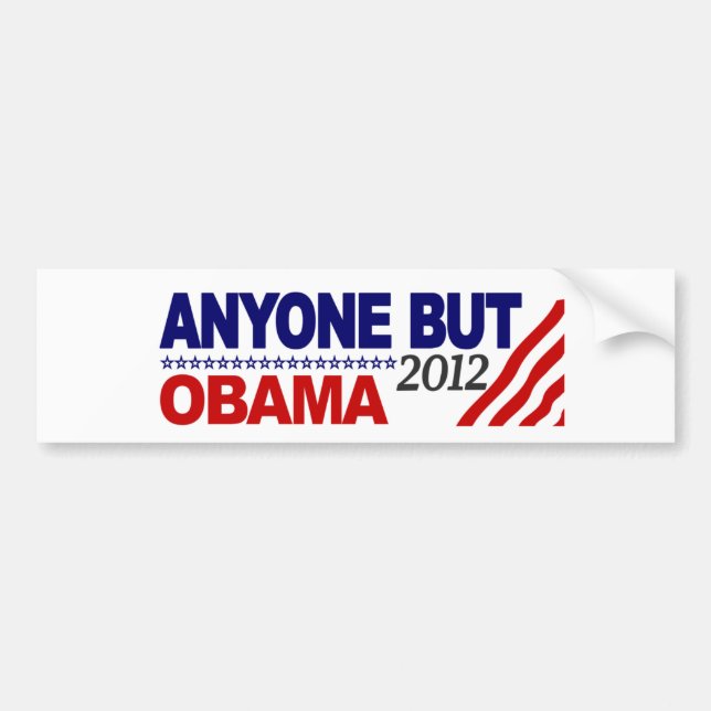Anyone But Obama 2012 Bumper Sticker (Front)