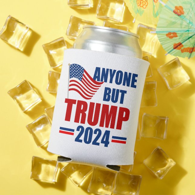 Anyone But Trump 2024 Funny Political Can Cooler (In Situ Summer)