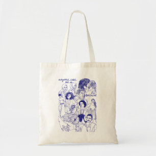 anyone can be a feminist tote bag