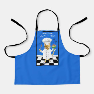 Anyone Can Cook! Blue Kitty Apron (Small)