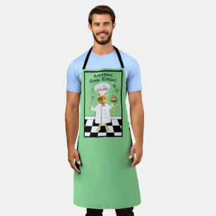 Anyone Can Cook! Green Kitty Apron (Large)