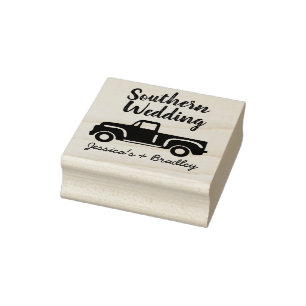 Anyone Custom Name Farm Wedding Rubber Stamp