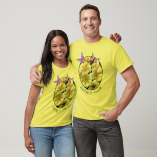 Anything Is Possible Primrose Flowers Butterfly  T-Shirt
