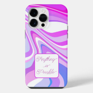 Anything is Possible Quote Purple Inspirivity iPhone 14 Pro Max Case