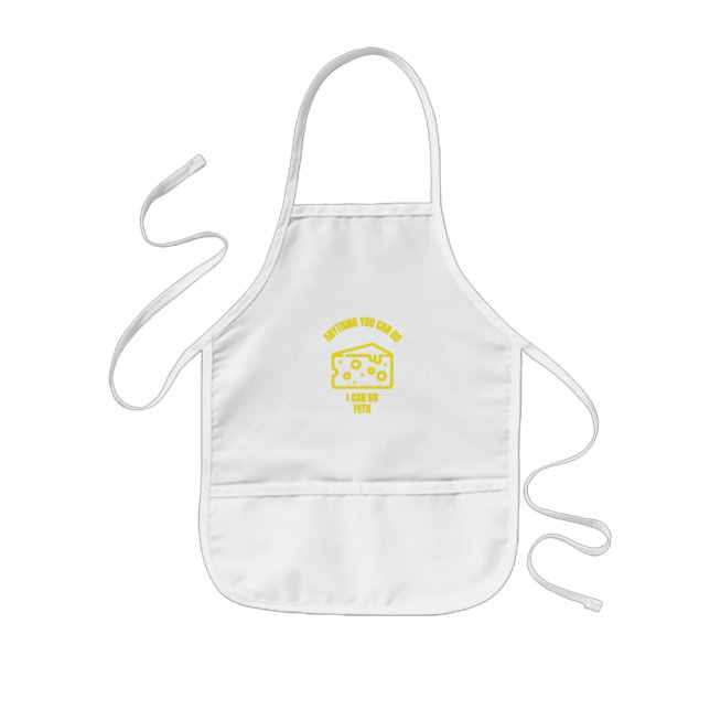 Anything you can do I can do feta funny cheese pun Kids Apron (Front)