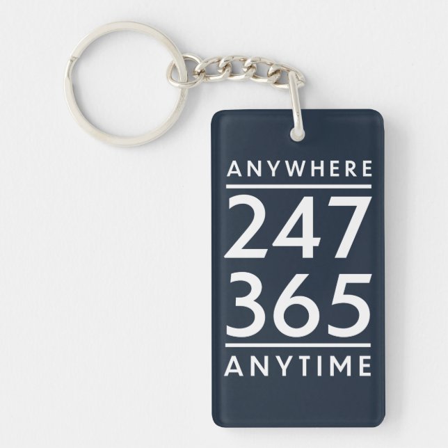 Anywhere, Anytime Keychain (Front)