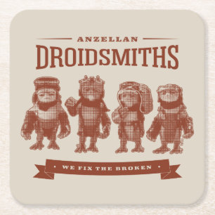 Anzellan Droidsmiths - We Fix The Broken Square Paper Coaster