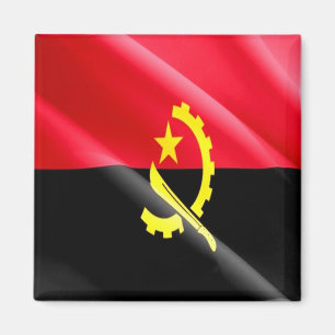 AO - Angola - Flag Waving Magnet