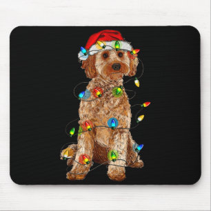 Ao Christmas Tree Light Pajama Dog Lover Xmas Funn Mouse Pad