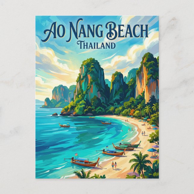 Ao Nang Beach Thailand Postcard (Front)