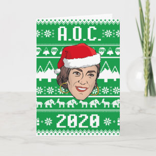AOC 2020 Ugly Christmas Card