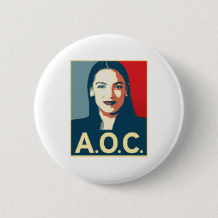 AOC 2024 Propaganda 2 Inch Round Button