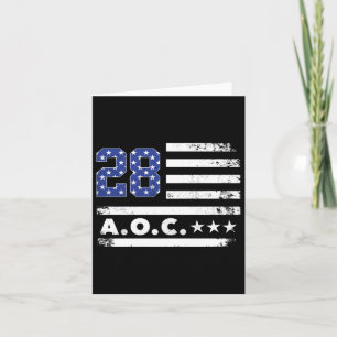 Aoc 2028 A.o.c. 2028 For President American Flag L Card
