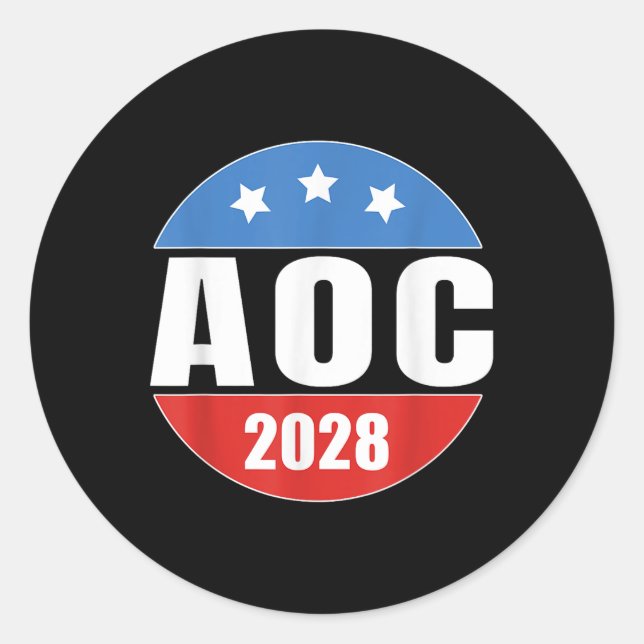 Aoc 2028  classic round sticker (Front)
