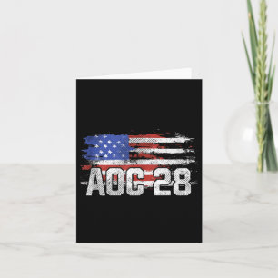 Aoc 2028 President Distressed Us Flag Tank Top Card
