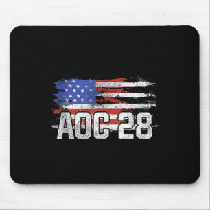 Aoc 2028 President Distressed Us Flag Tank Top  Mouse Pad