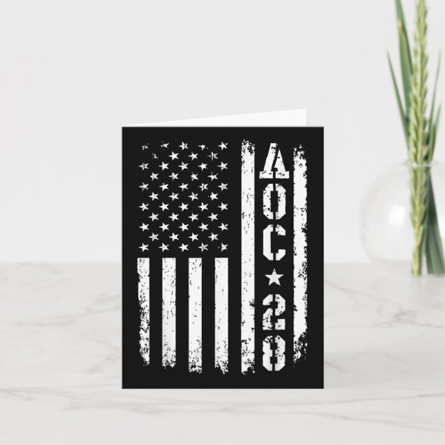 Aoc 2028 Us Flag  Card (Front)