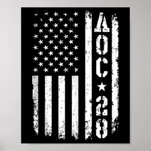Aoc 2028 Us Flag Tank Top  Poster