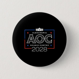 Aoc 2028 White House 2 Inch Round Button