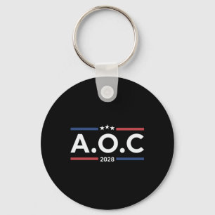 Aoc Alexandria Ocasio Cortez 2028 For President El Keychain