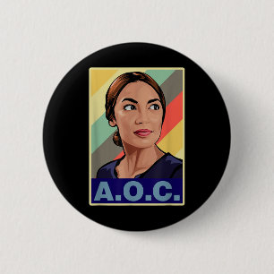 Aoc Alexandria Ocasio-cortez First Female Presiden 2 Inch Round Button