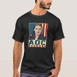 AOC Alexandria Ocasio Cortez Pop Art Vintage USA A T-Shirt