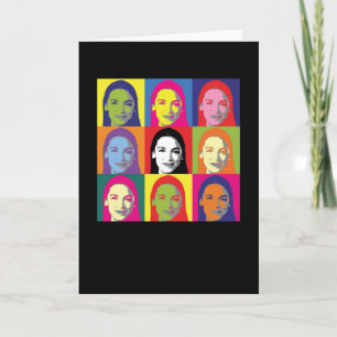 AOC Alexandria Ocasio-Cortez Retro Vintage Pop Art Card
