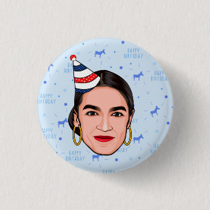 AOC BIRTHDAY 1 INCH ROUND BUTTON