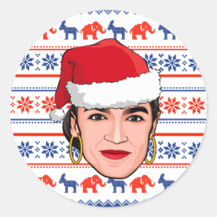 AOC Christmas Classic Round Sticker