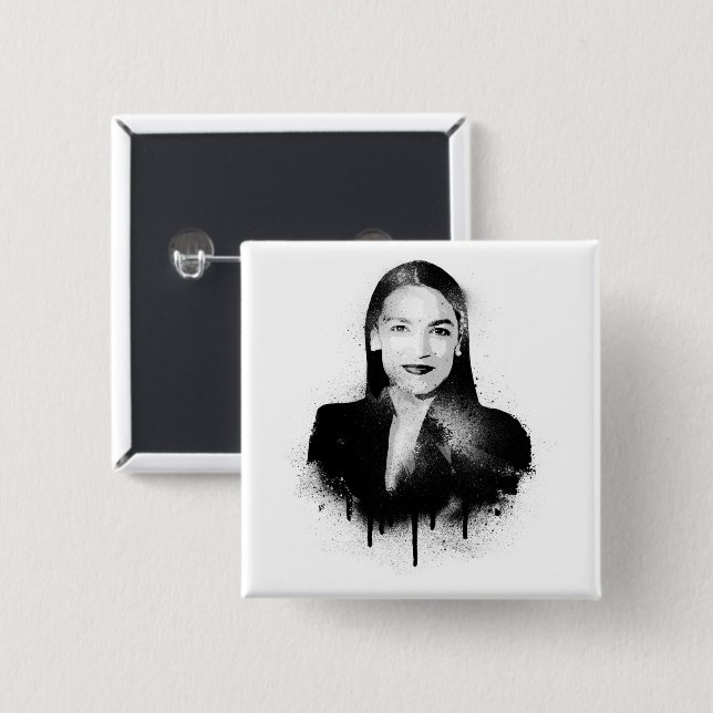 AOC Graffiti Art 2 Inch Square Button (Front & Back)