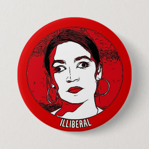 AOC Illiberal 3 Inch Round Button