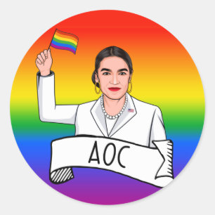 AOC Pride Classic Round Sticker
