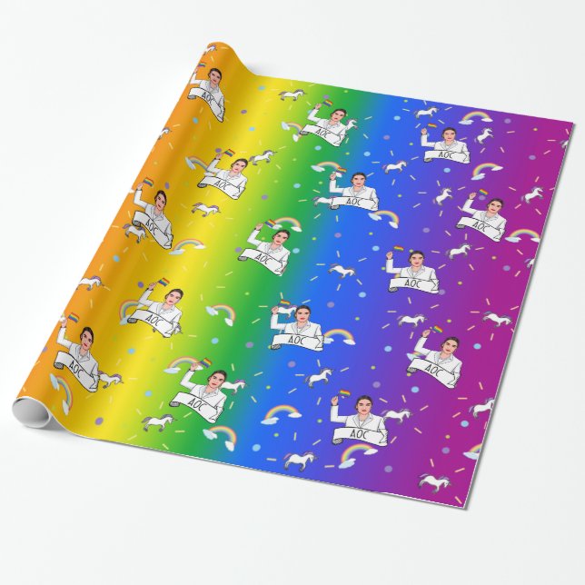 AOC Pride Wrapping Paper (Unrolled)
