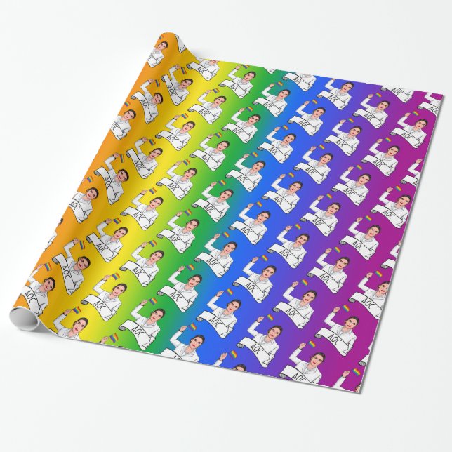 AOC Pride Wrapping Paper (Unrolled)