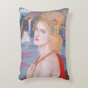 Aoife, c. 1914 by John Duncan Accent Pillow