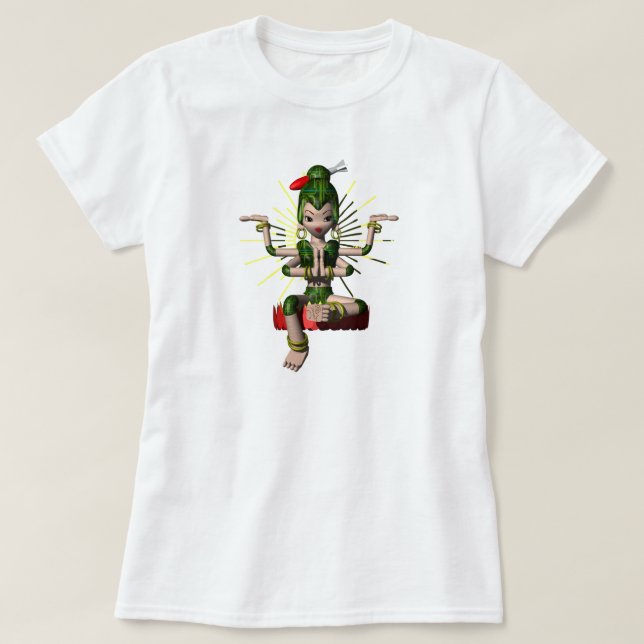 Aokimono. Buddha 3D 破壊飛翔体仏像三次元 T-Shirt (Design Front)