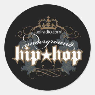 AOL Radio - Underground Hip-Hop Classic Round Sticker